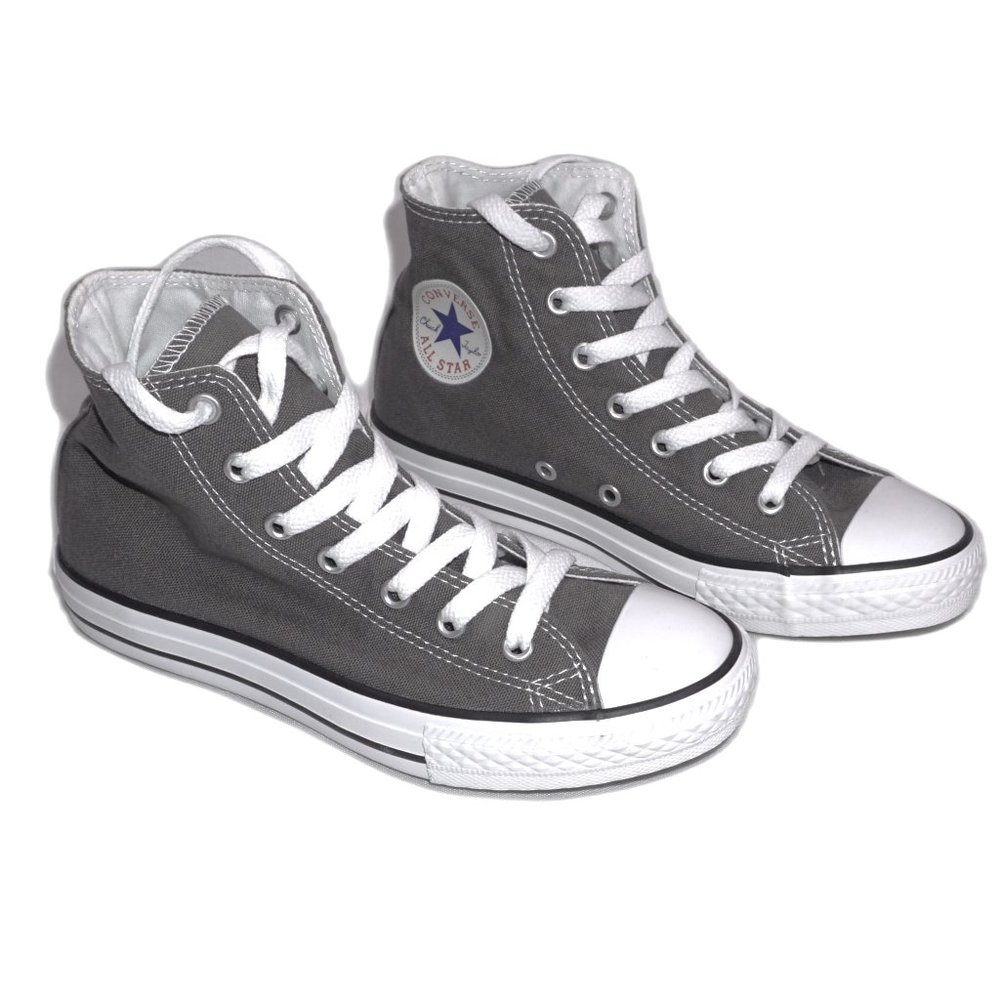Converse Charcoal Grey Youth Size: 2.5 All Star High Top Sneakers Brand New NIB